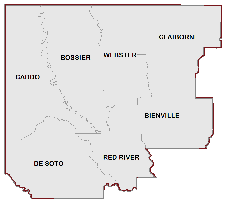 Northwest Louisiana Map