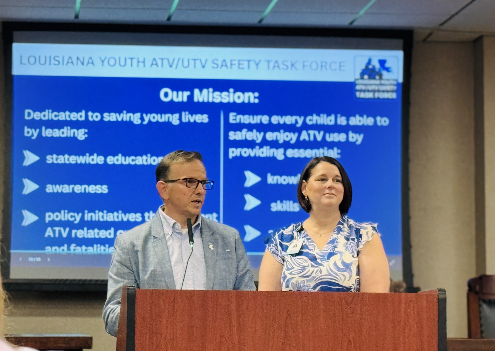 Louisiana Youth ATV/UTV Safety Task Force event presentation